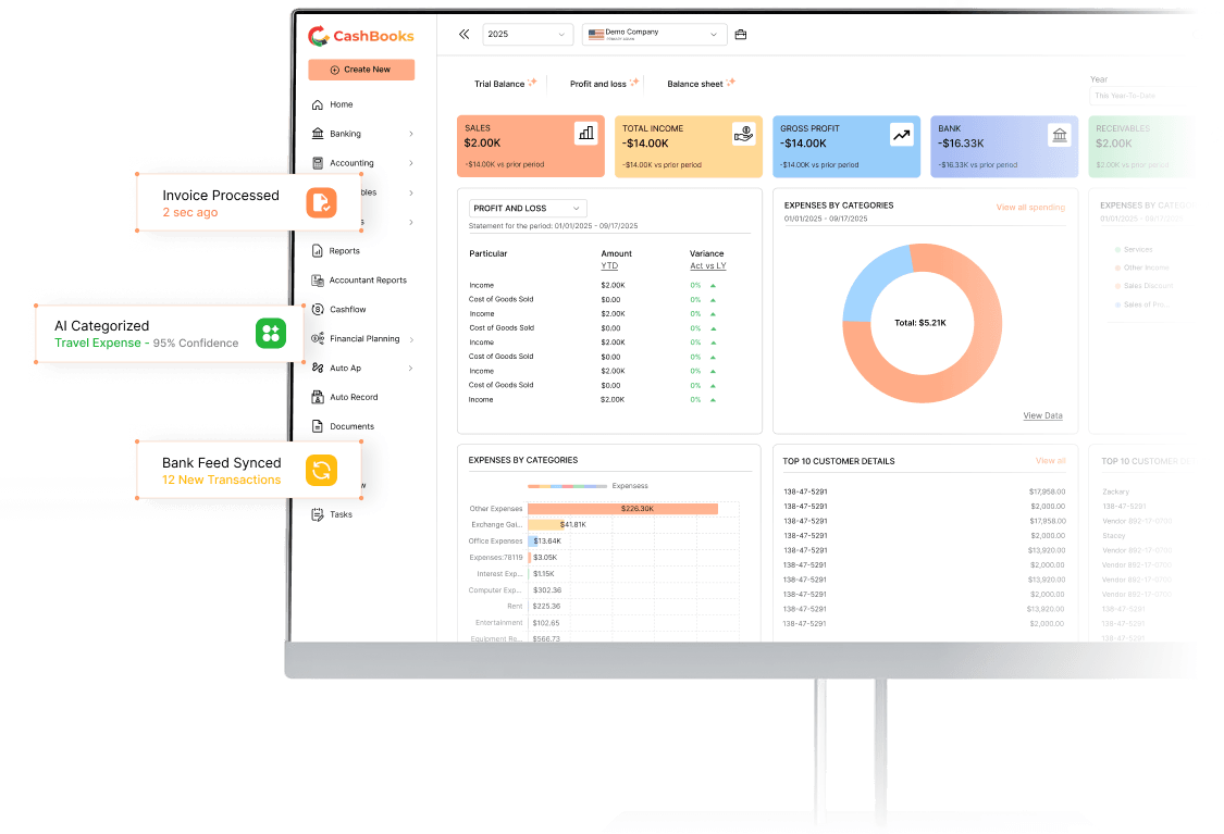 CashBooks dashboard preview