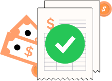A vendor bill marked as paid alongside cash