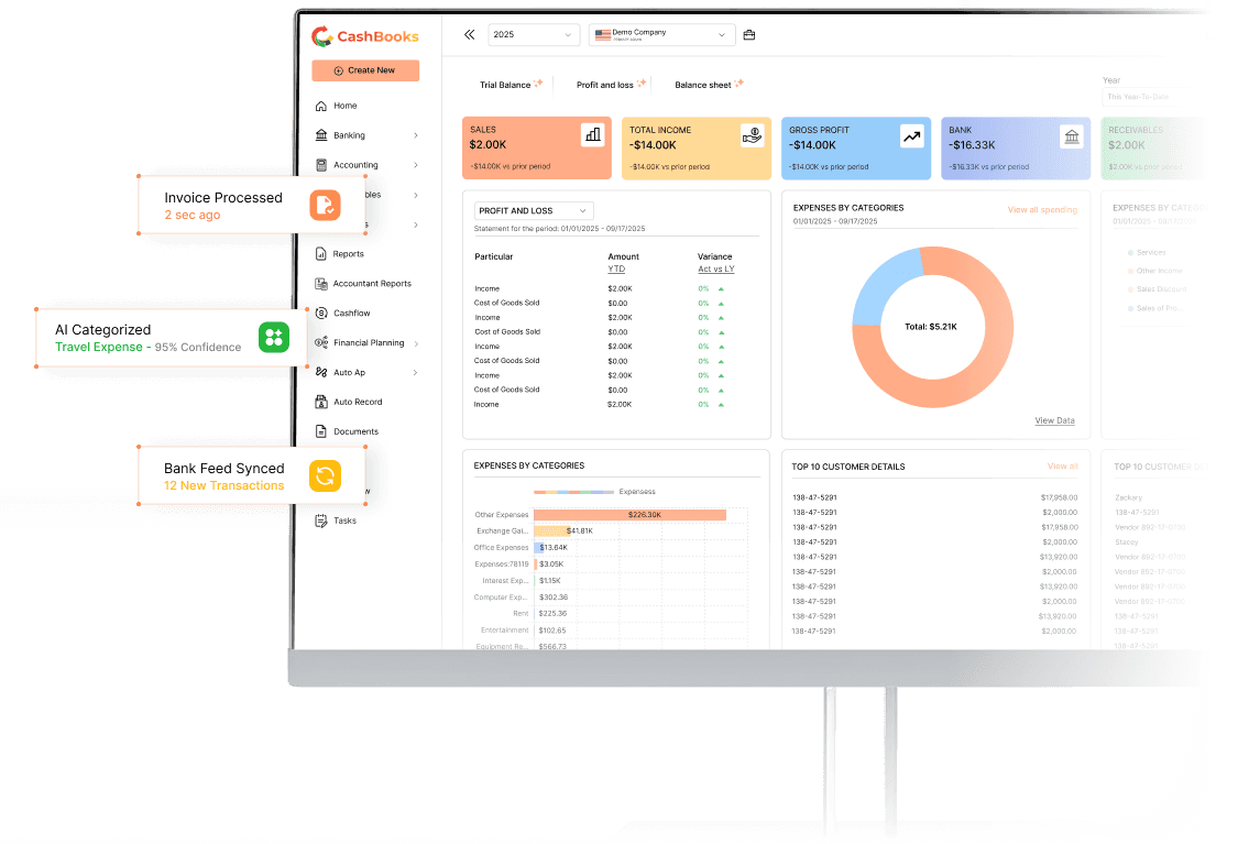 CashBooks dashboard preview