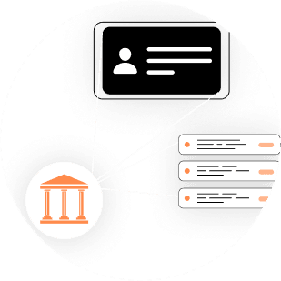 A bank and payment cards being linked to CashBooks